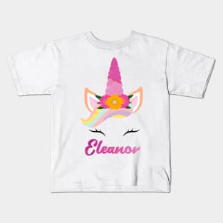 Name eleanor unicorn lover Kids T-Shirt